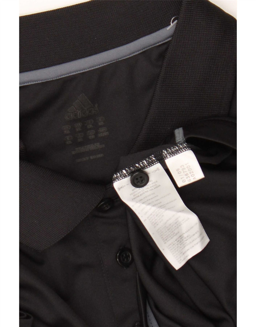 Polo Adidas da uomo 2XL nera in poliestere