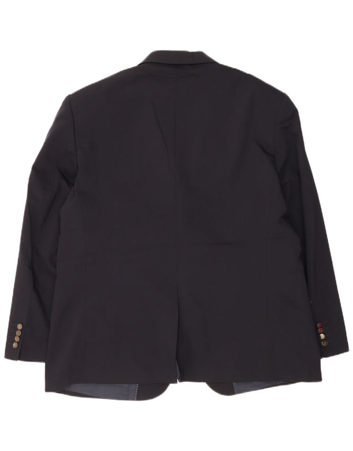 Giacca blazer corta da uomo Marks & Spencer a 2 bottoni UK 40 grande blu navy