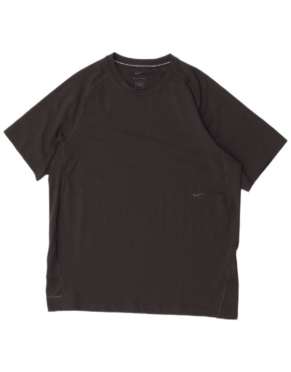 T-shirt Nike Dri Fit da uomo, grande, in poliestere nero