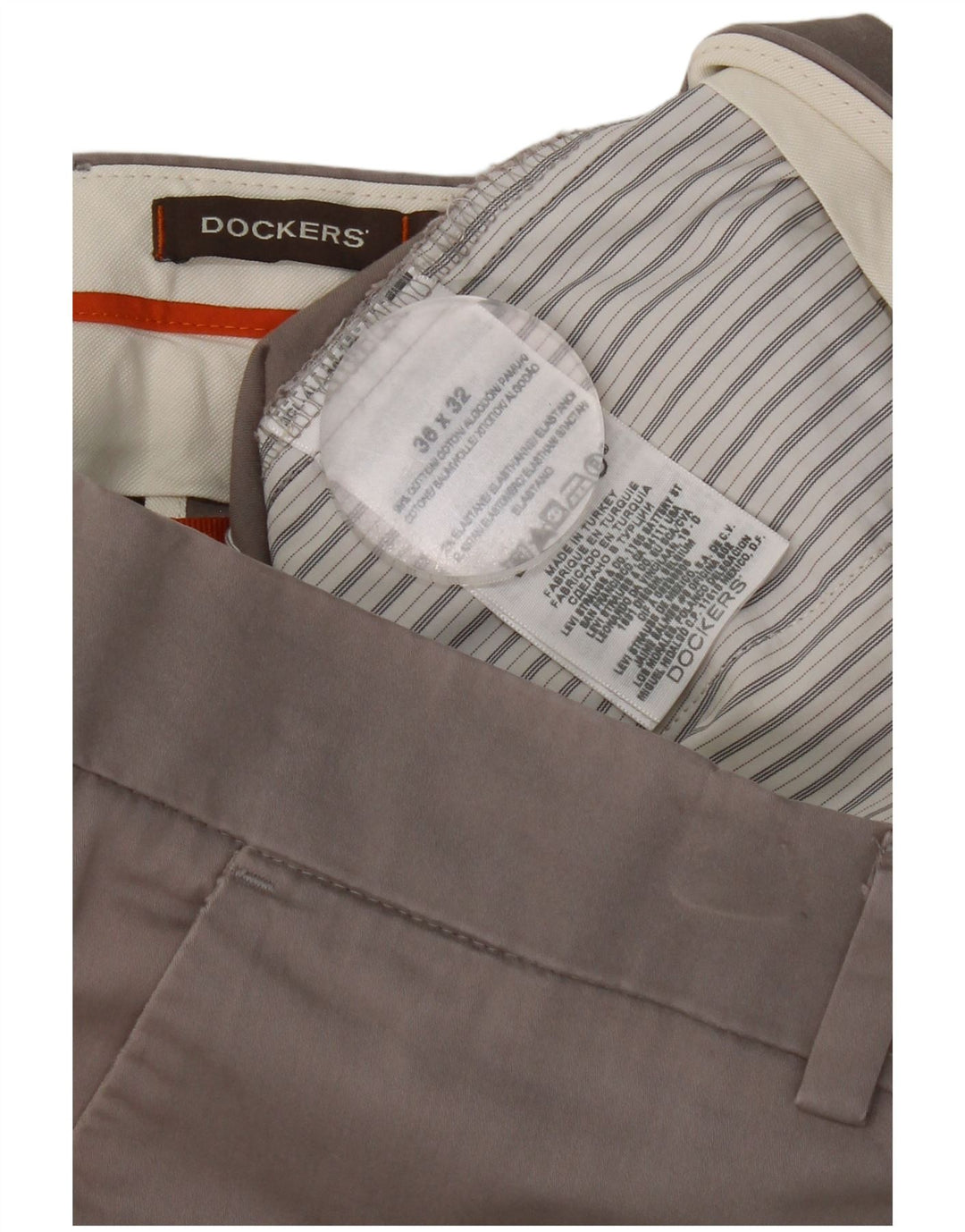 Pantaloni chino da uomo vestibilità regolare Dockers W36 L32 cotone grigio