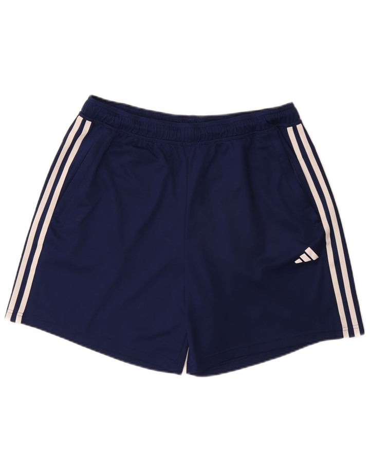 Pantaloncini sportivi Adidas Aeroready Regular Fit da uomo di grandi dimensioni in poliestere blu navy
