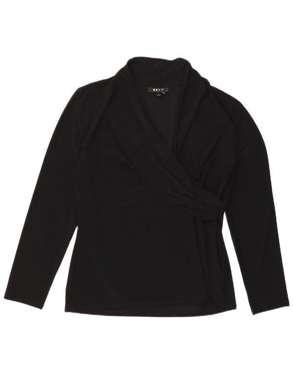 Top camicetta da donna Dkny UK 18 XL poliestere nero