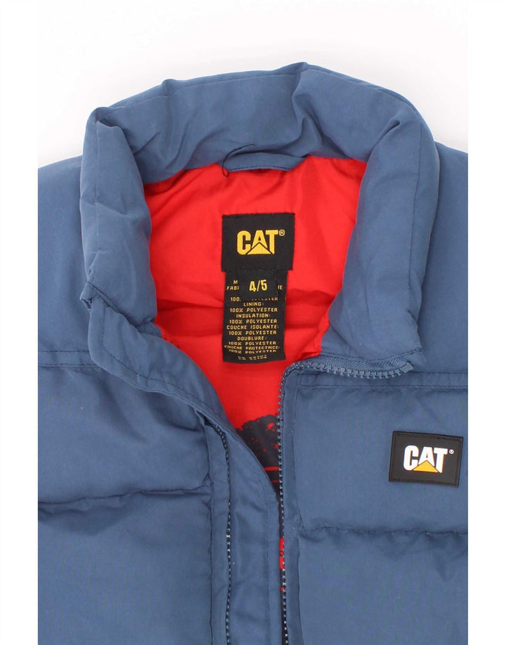 Gilet imbottito per ragazzi Caterpillar 4-5 anni in poliestere blu