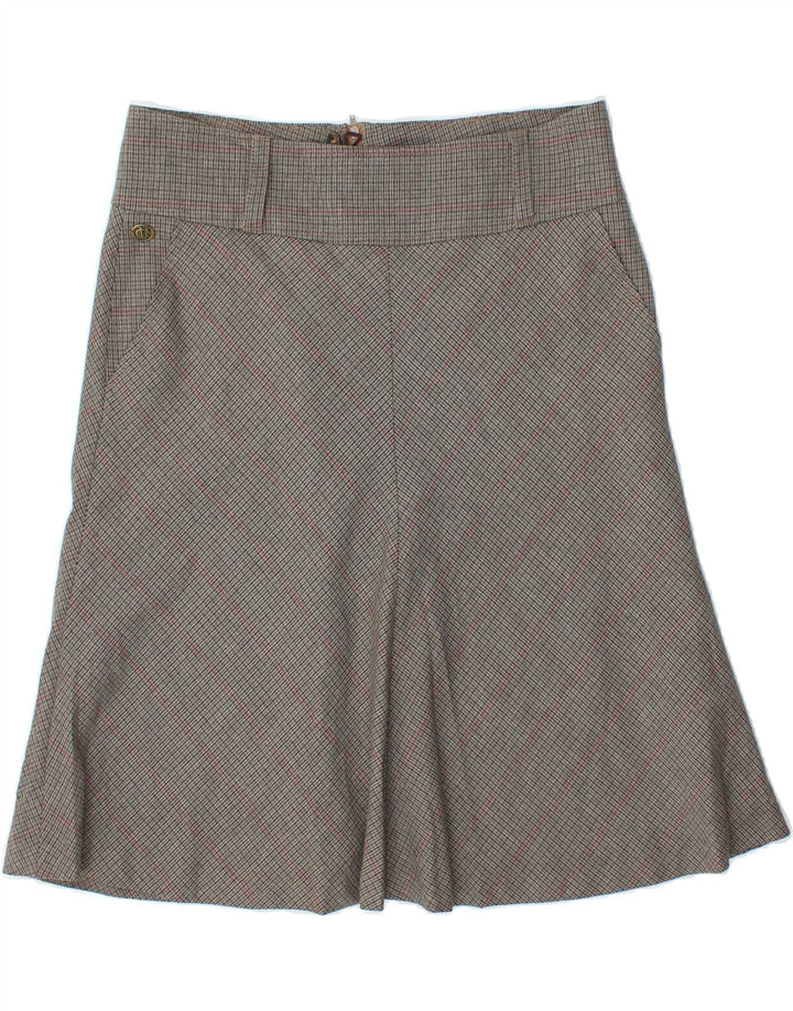 MARLBORO CLASSICS Womens A-Line Skirt EU 46 XL W34  Grey Houndstooth Vintage Marlboro Classics and Second-Hand Marlboro Classics from Messina Hembry 