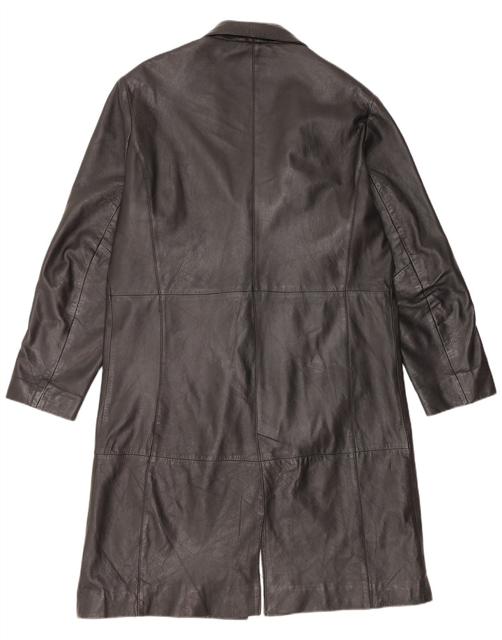 Cappotto in pelle da uomo VINTAGE UK 42 XL in pelle nera