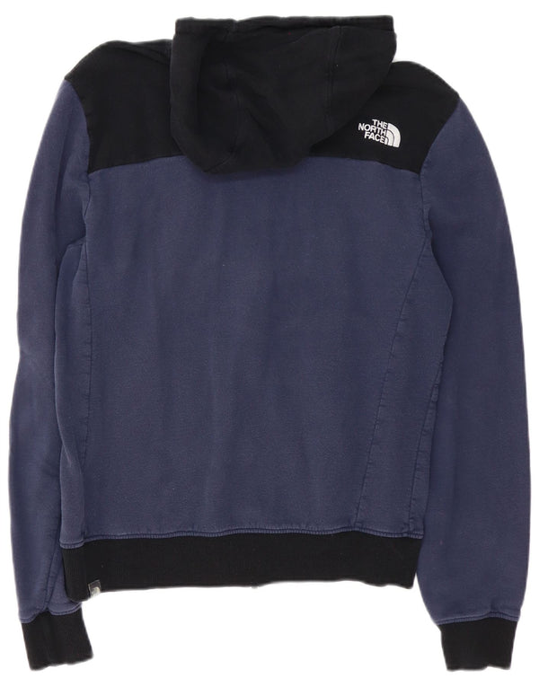 Maglione con cappuccio e zip da uomo The North Face in cotone color block medio blu navy