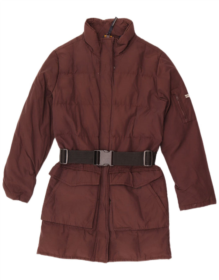 Cappotto imbottito da donna Woolrich UK 10 piccolo cotone marrone