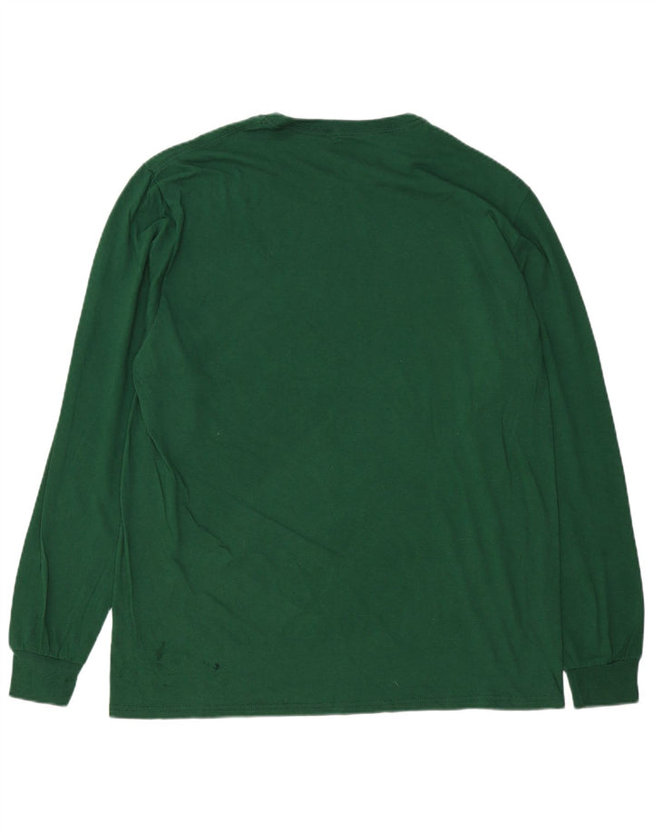 RUSSELL ATHLETIC Maglia da uomo a maniche lunghe XL in cotone verde