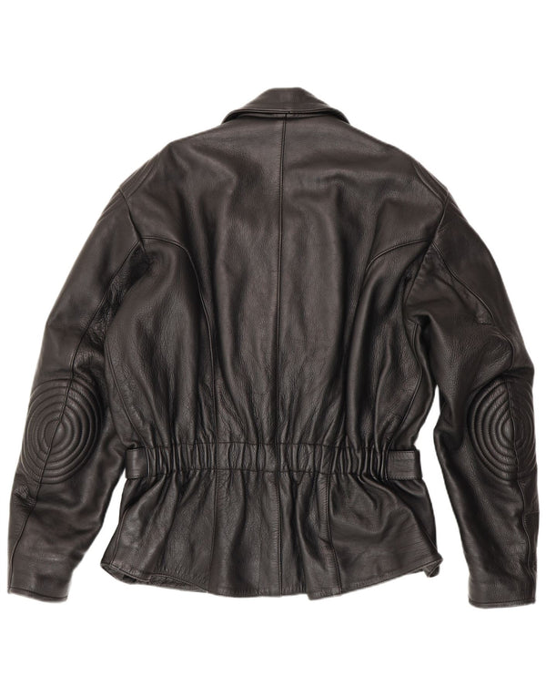 Giacca da motociclista in pelle da uomo Louis UK 42 XL Pelle nera
