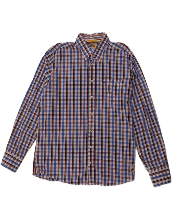 CAMEL ACTIVE Camicia da uomo XL in cotone a quadri blu
