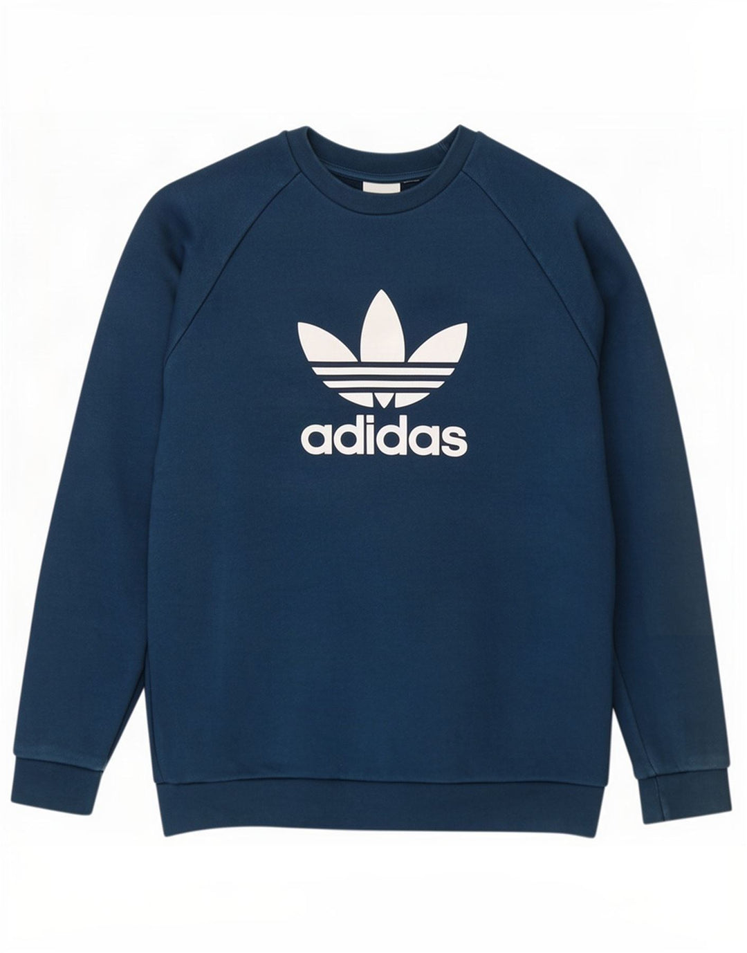 Felpa grafica da uomo Adidas Felpa in cotone blu medio