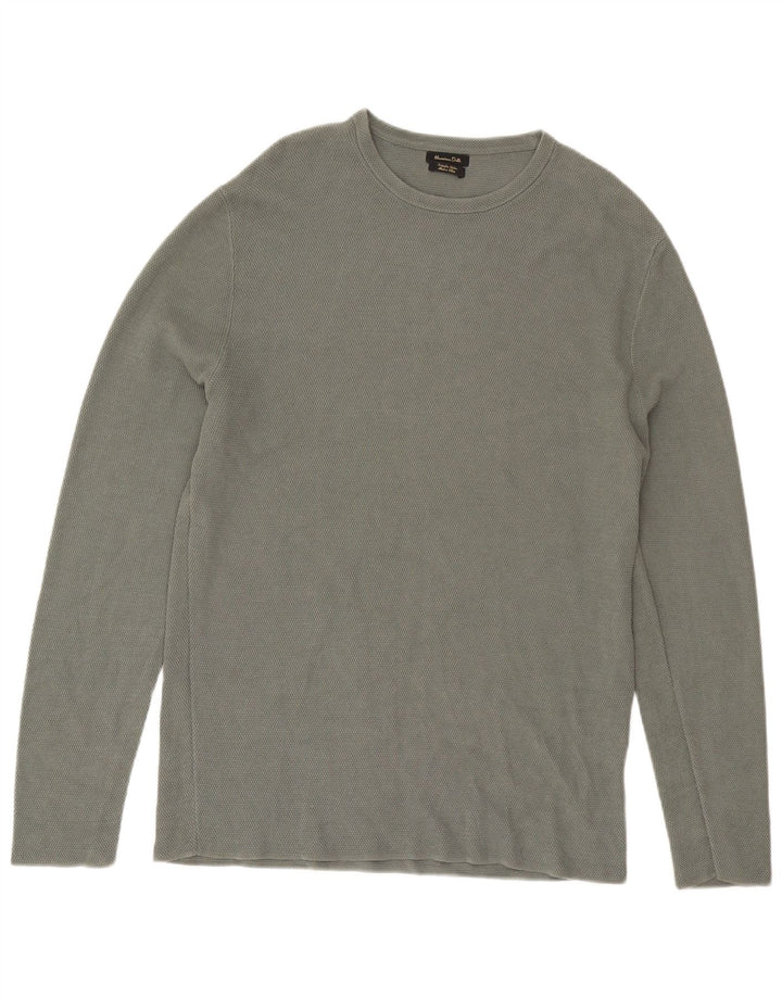 Massimo Dutti Top Uomo Manica Lunga Large Verde Cotone