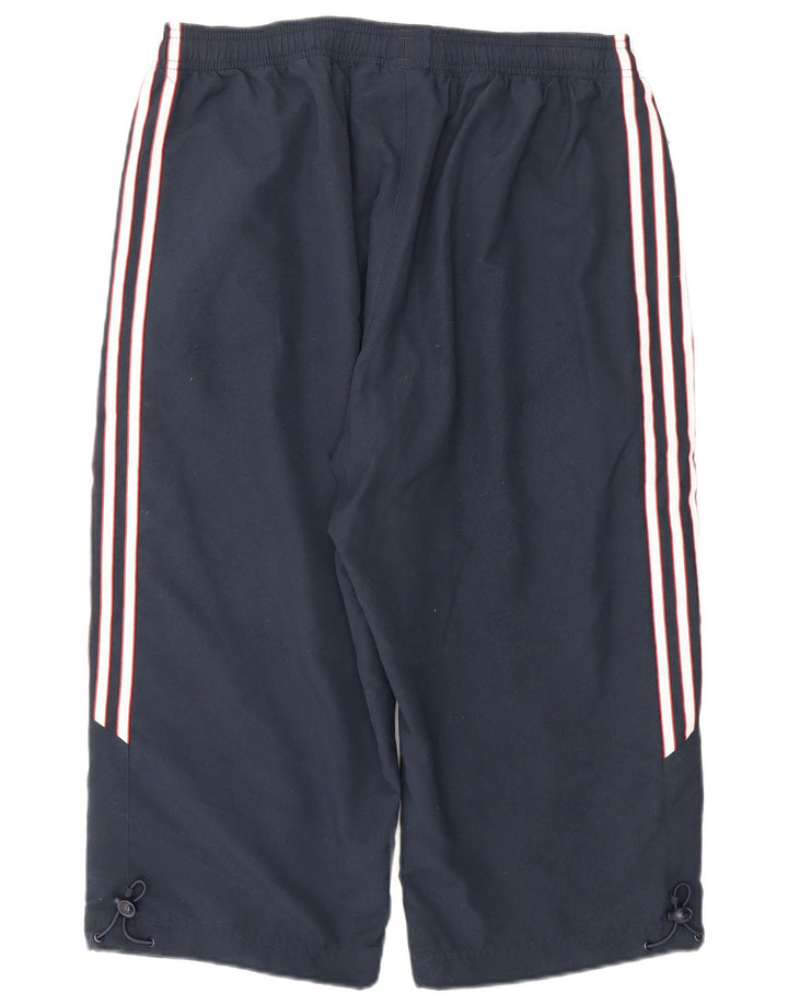 Pantaloncini sportivi da uomo Adidas Bermuda medi in poliestere blu navy