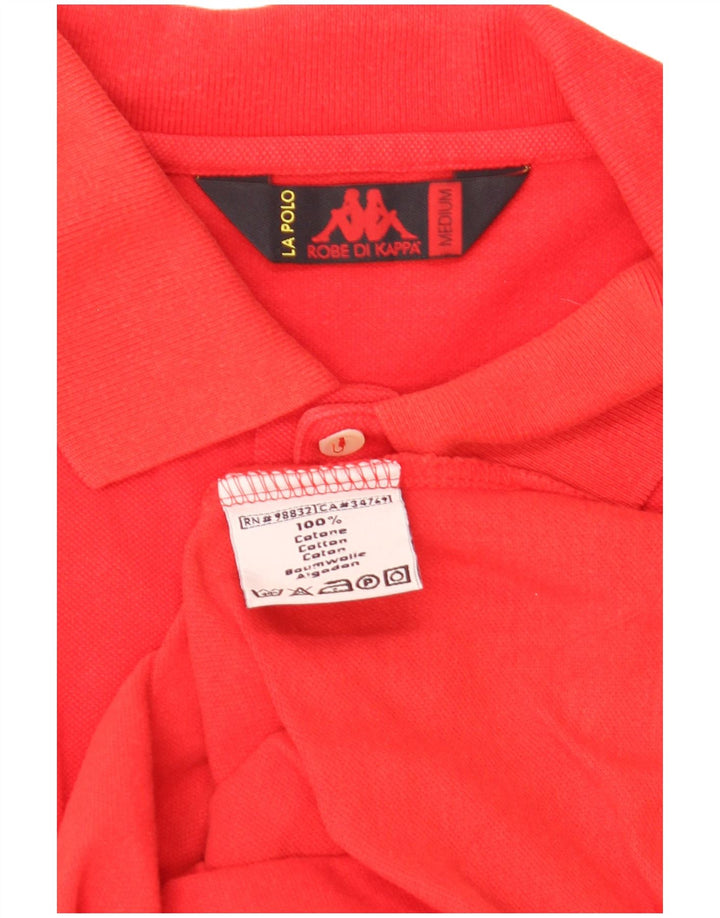 Polo Kappa Uomo Manica Lunga Cotone Rosso Medio