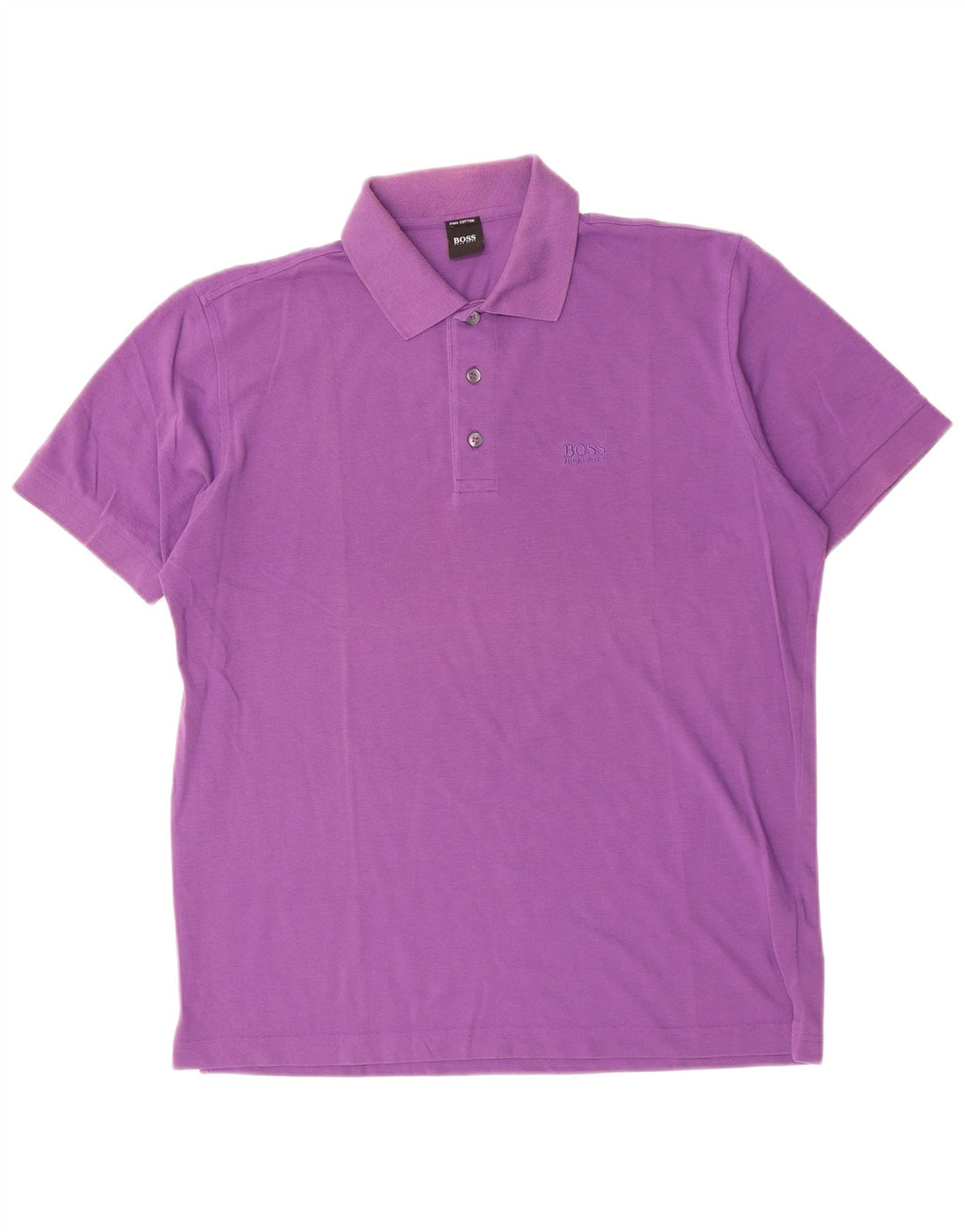 Polo da uomo HUGO BOSS in cotone viola medio