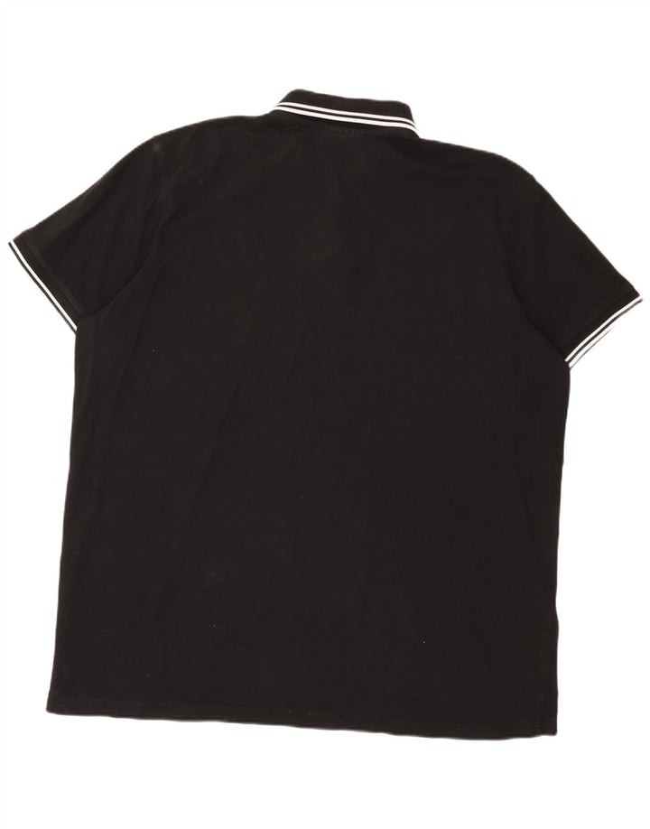 Polo Kappa Uomo 3XL Cotone Nero