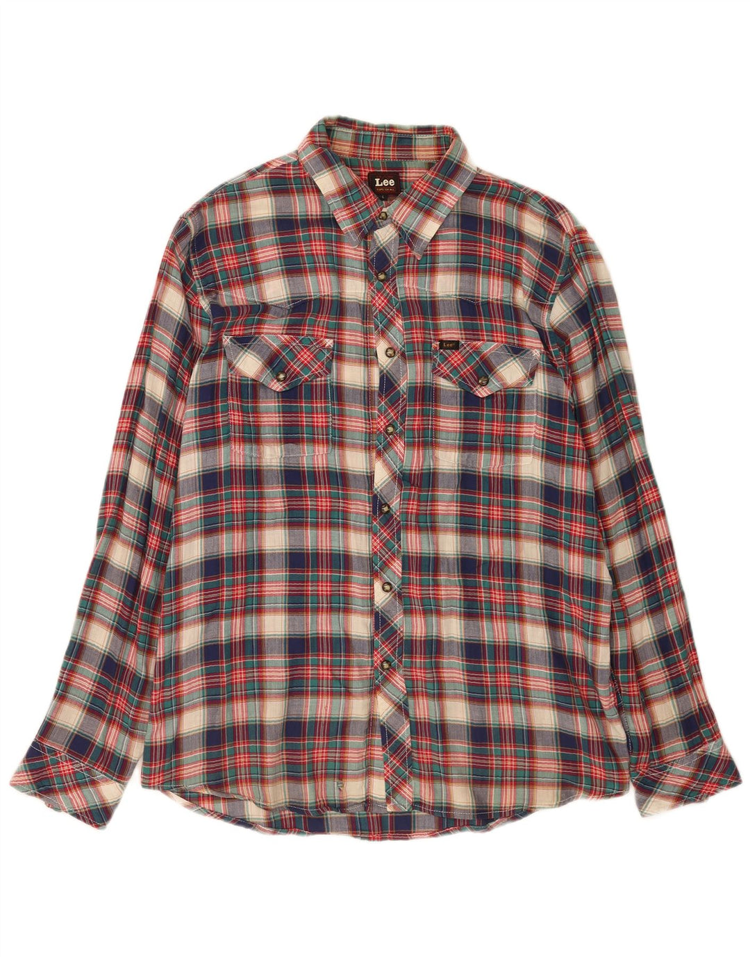 Camicia Lee da uomo in flanella di cotone a quadri multicolore grande