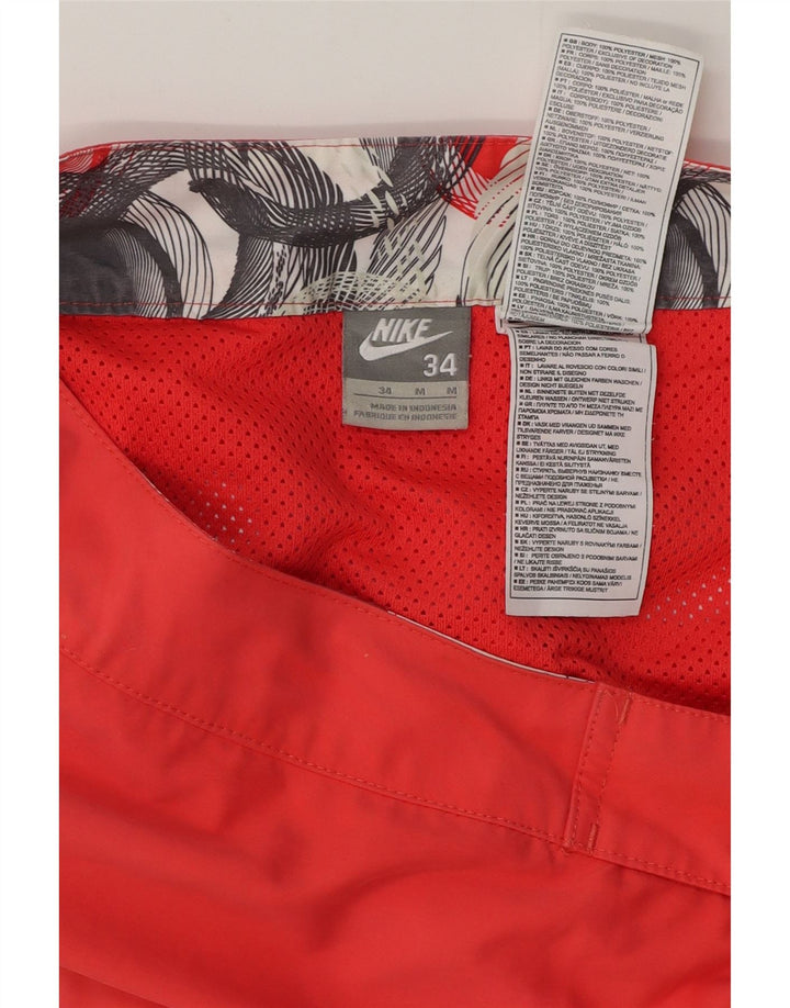 Pantaloncini da bagno Nike da uomo in poliestere geometrico rosa medio