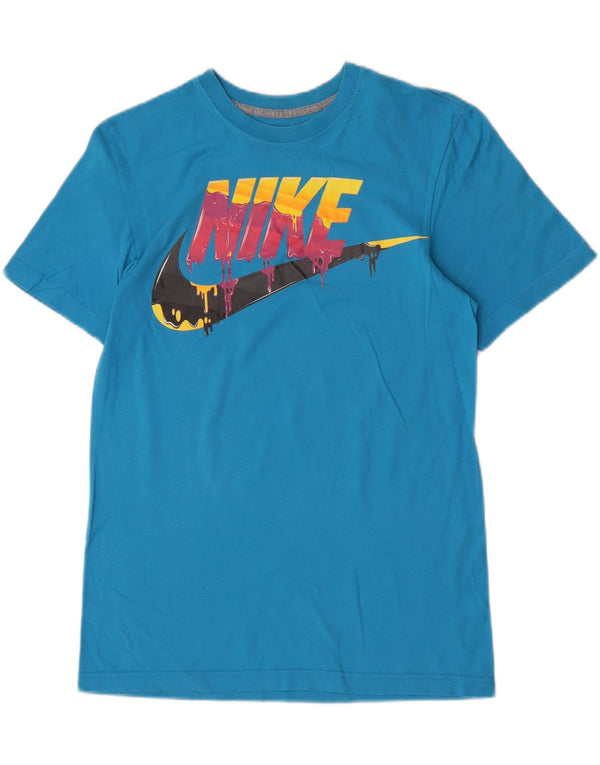 T-shirt grafica Nike da uomo con vestibilità regolare, piccola, in cotone blu