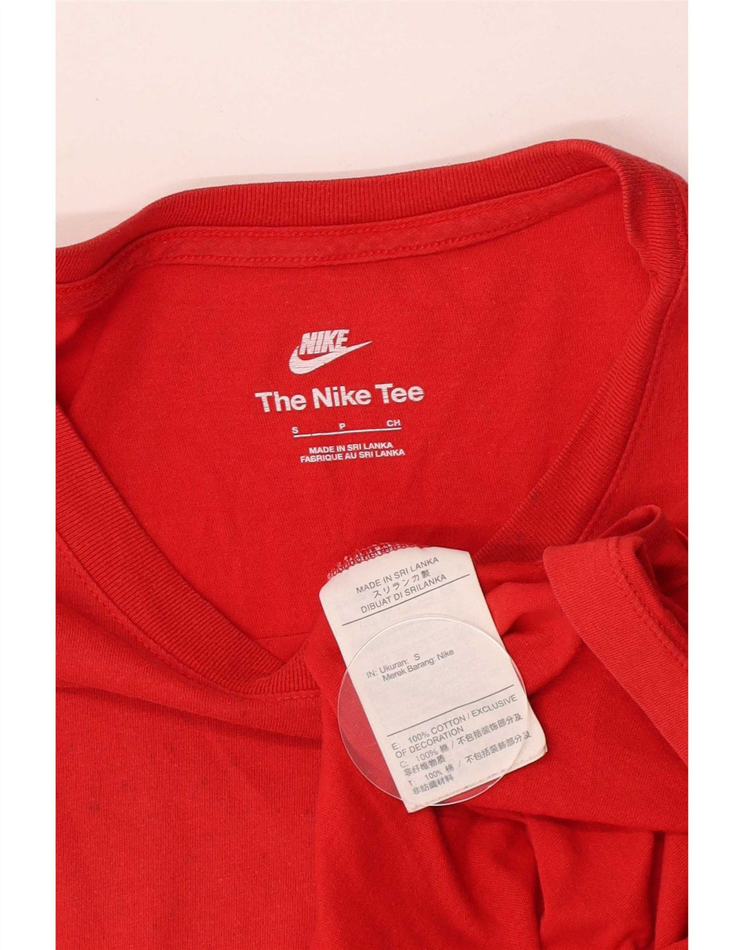 T-shirt da uomo Nike Top Small rossa in cotone