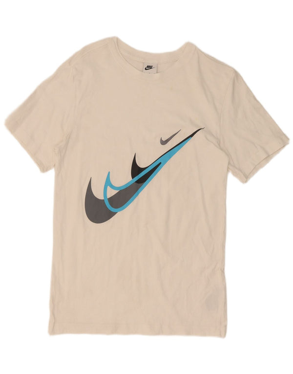 T-shirt grafica da uomo Nike Top Small in cotone bianco