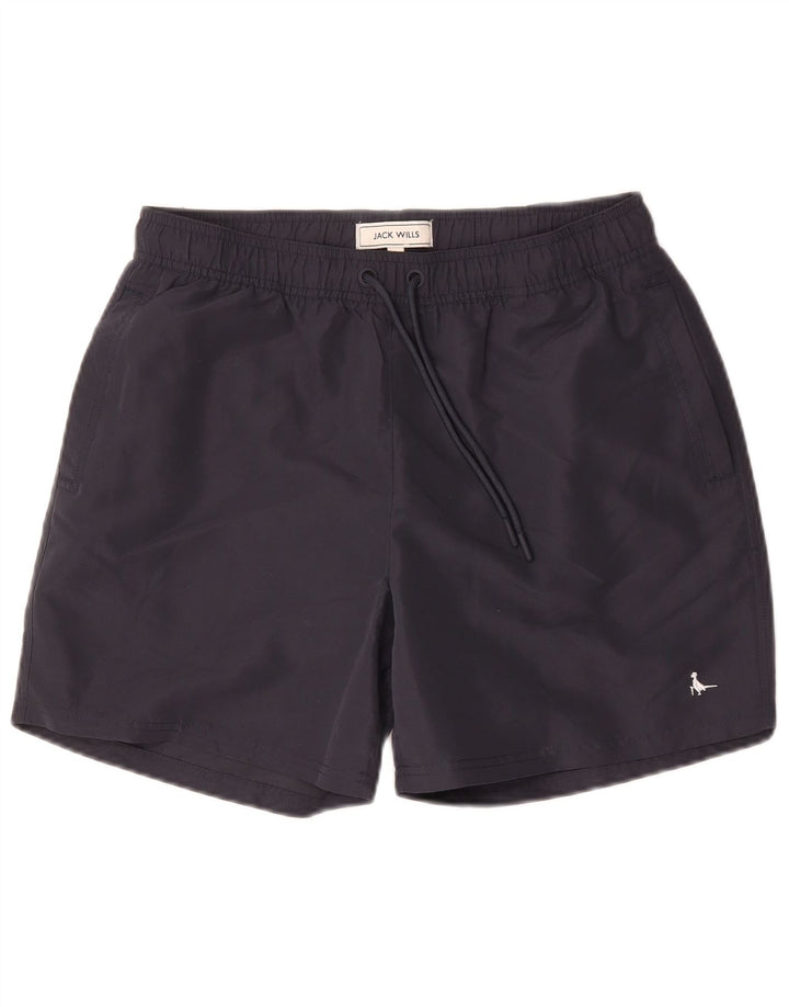 Pantaloncini da bagno regolari da uomo Jack Wills medio poliestere blu navy