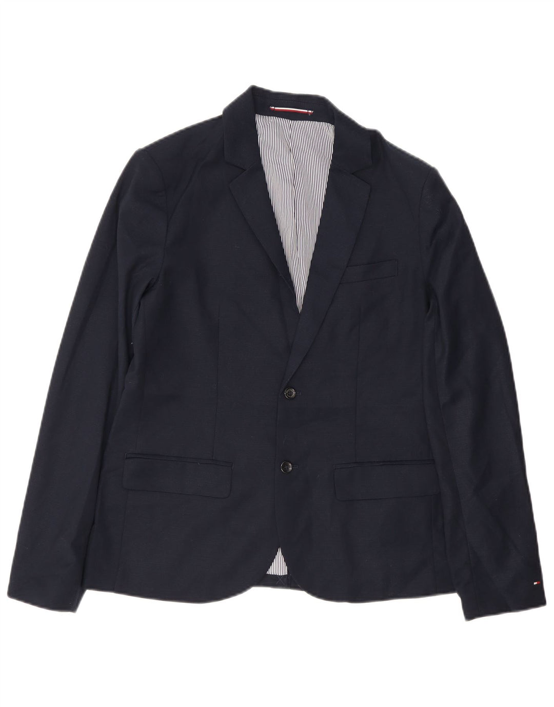 Giacca blazer a 2 bottoni Tommy Hilfiger da ragazzo 15-16 anni in poliestere blu navy