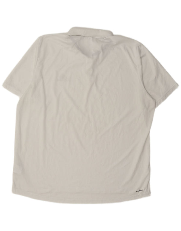 Polo Adidas Aeroready da uomo 2XL bianca