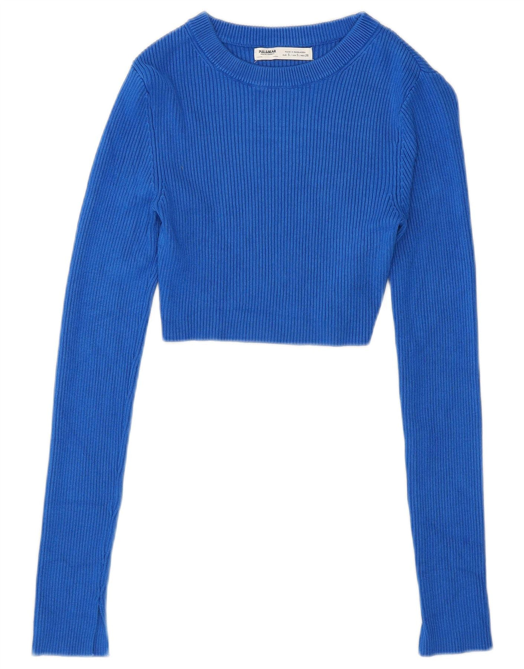 Maglione corto da donna con scollo a barca Pull & Bear UK 8 piccolo blu