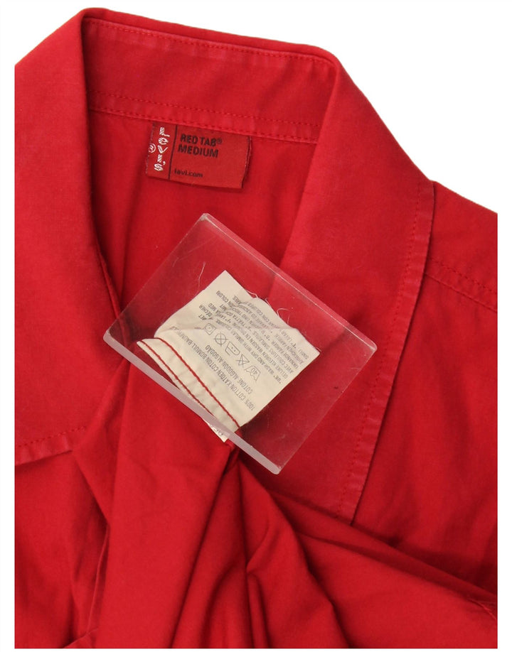 Camicia a maniche corte da uomo Levi's in cotone rosso medio