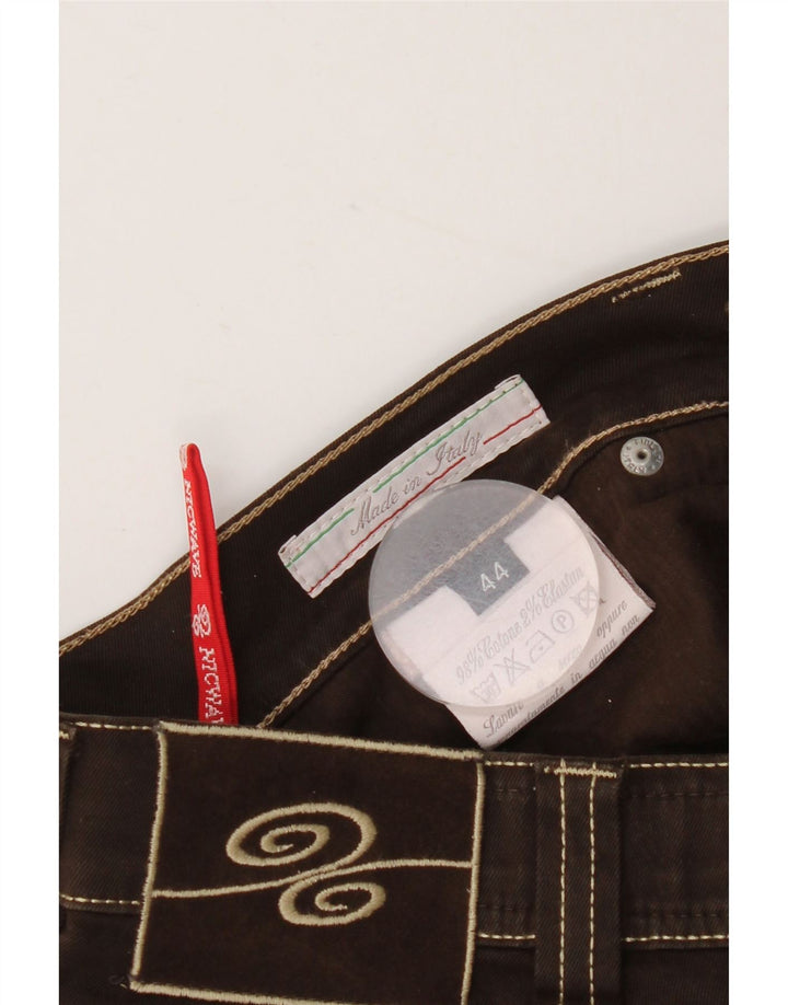 Jeans slim da donna Nicwave IT 44 medio W30 L34 cotone marrone