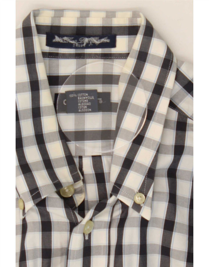 Camicia da uomo Gant in cotone a quadri bianchi medi