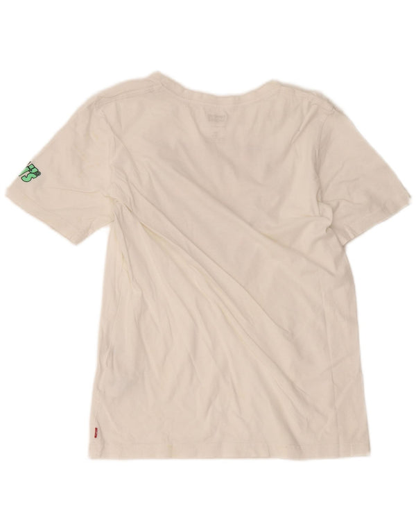 T-shirt grafica da ragazzo Levi's Top 15-16 anni in cotone bianco