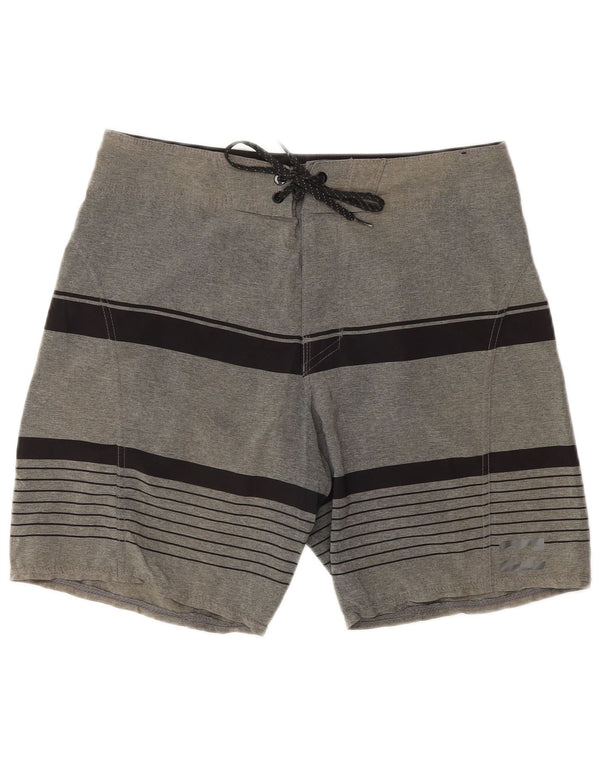 Pantaloncini da bagno da uomo Billabong Poliestere a righe grigio medio