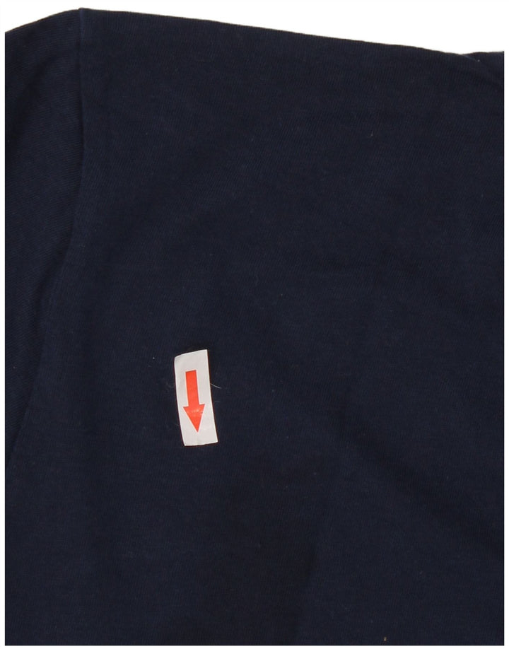 T-shirt grafica da uomo Adidas Top grande blu navy