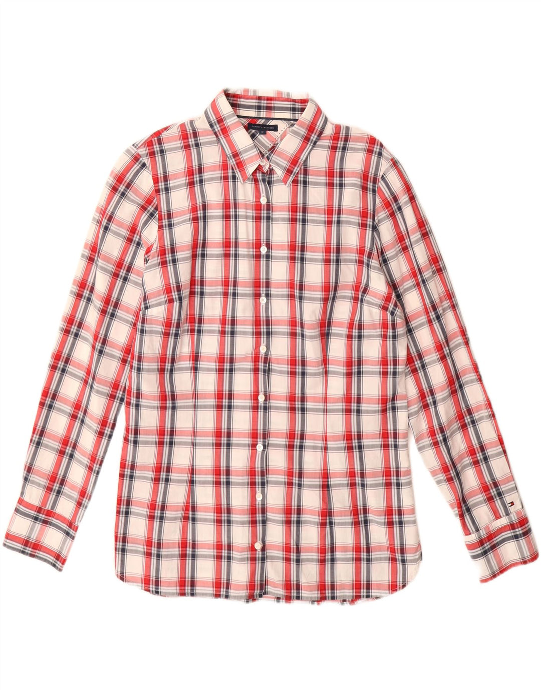 Camicia da donna Tommy Hilfiger US 12 cotone a quadri rossi grandi