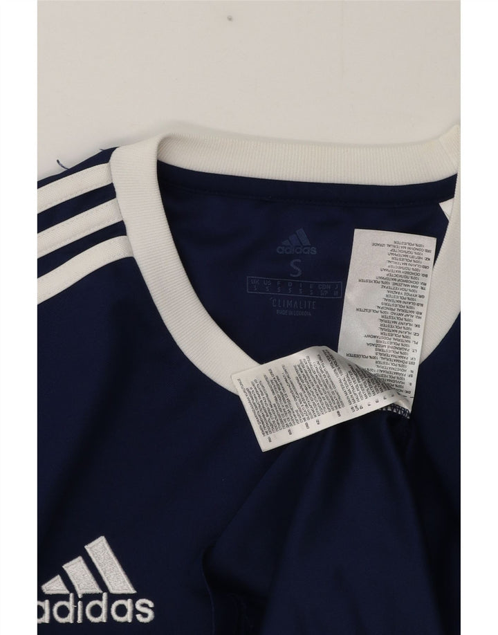 T-shirt Adidas Climalite da uomo Top piccola in poliestere blu navy