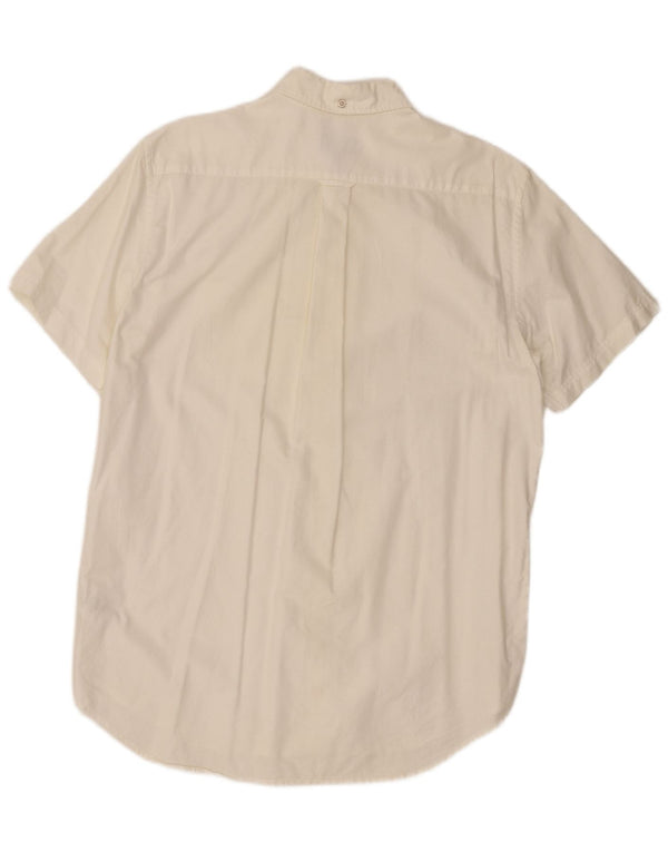 Gant Camicia da uomo a maniche corte vestibilità regolare taglia 39/40 15 3/4 medio bianco