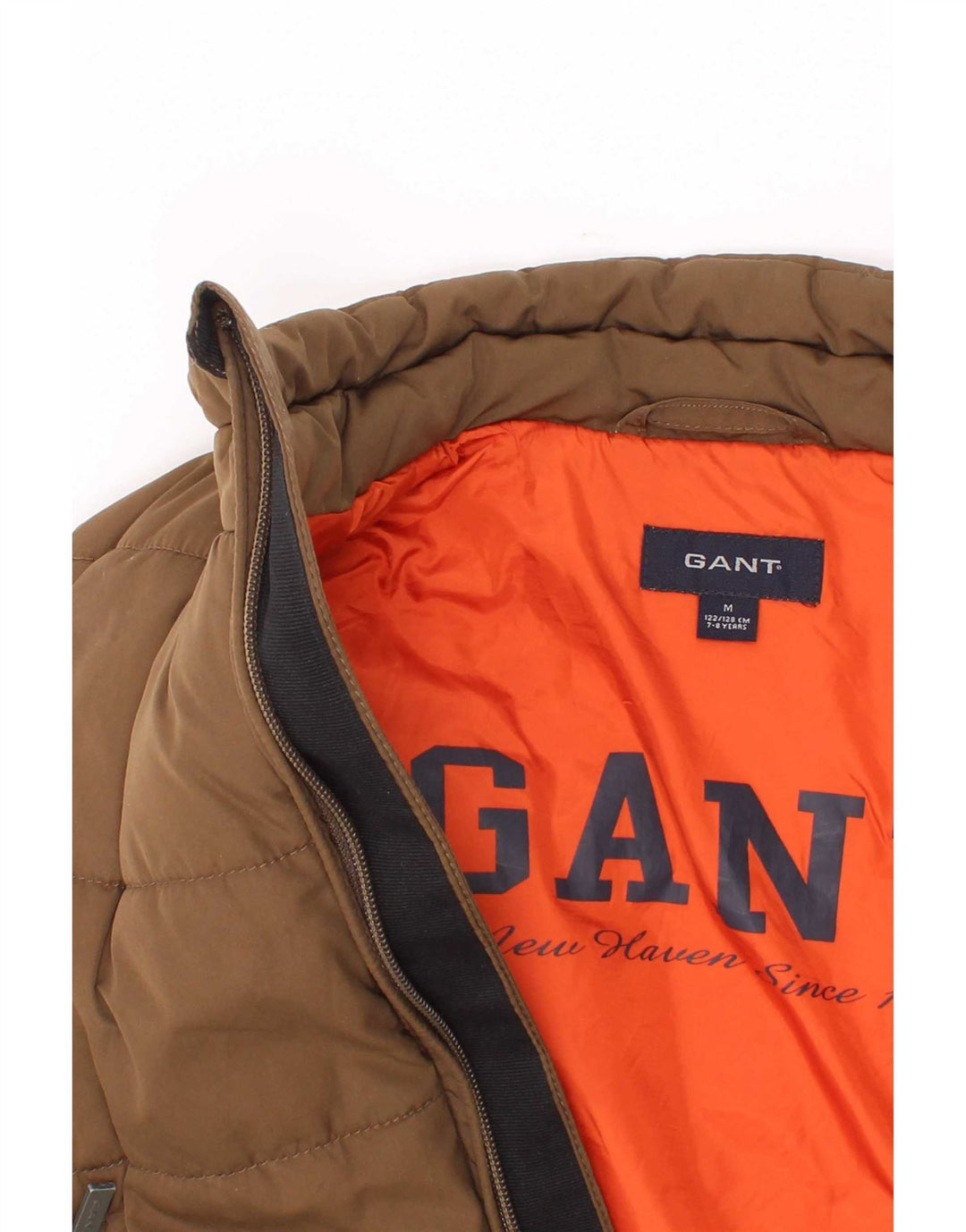Gilet imbottito per ragazzi Gant 7-8 anni in poliestere marrone medio