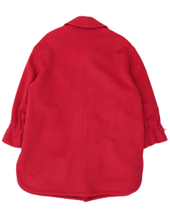 Cappotto vintage da donna UK 18 XL in lana rosa