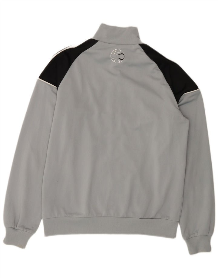 Giacca superiore della tuta da ragazzo ADIDAS 13-14 anni Poliestere color block grigio