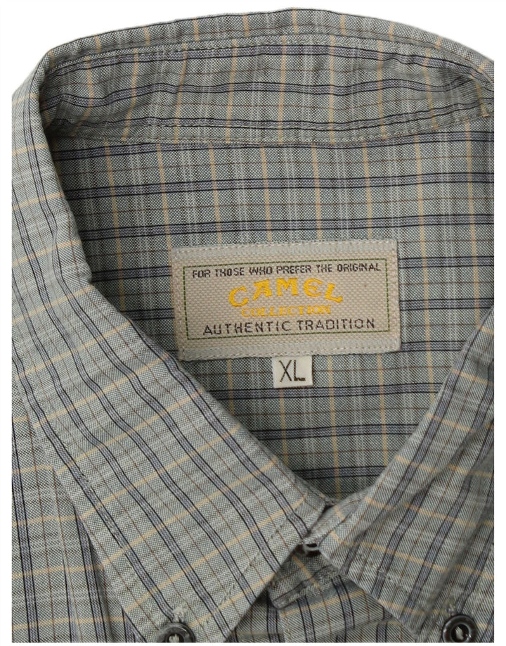 Camicia da uomo Camel Active XL a quadri blu
