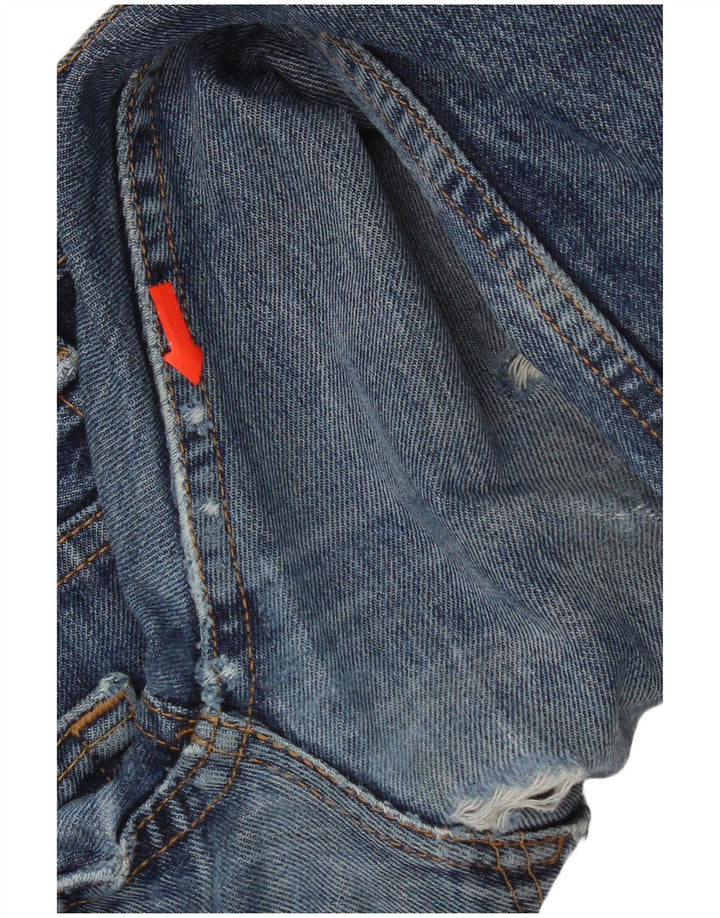 Levi's Uomo 505 Jeans dritti invecchiati W33 L30 Cotone blu