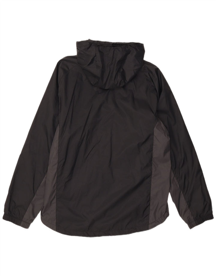 Giacca antipioggia con cappuccio da uomo Nike UK 38 nylon color block nero medio