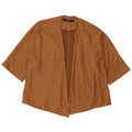 Top cardigan con maniche a 3/4 da donna Zara UK 14 Marrone medio