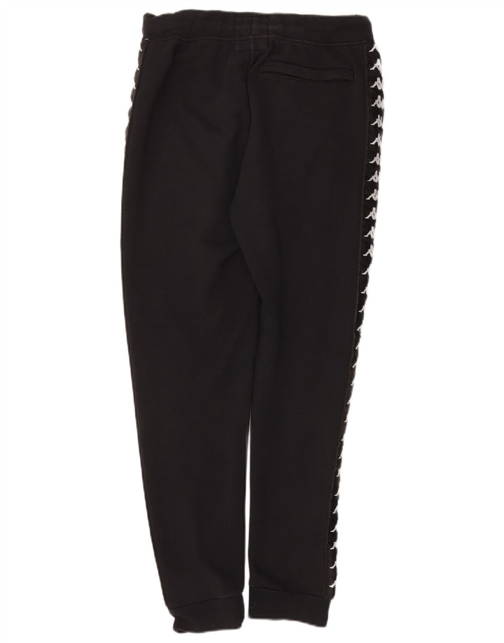 Pantaloni da tuta con grafica Kappa da uomo Joggers medi neri