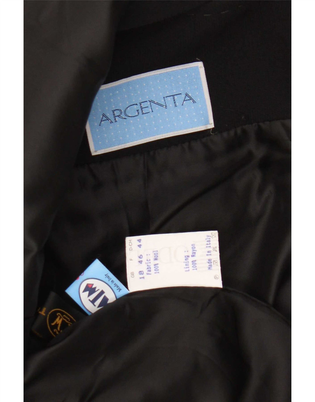 Giacca blazer vintage da donna a 3 bottoni UK 18 XL in lana nera