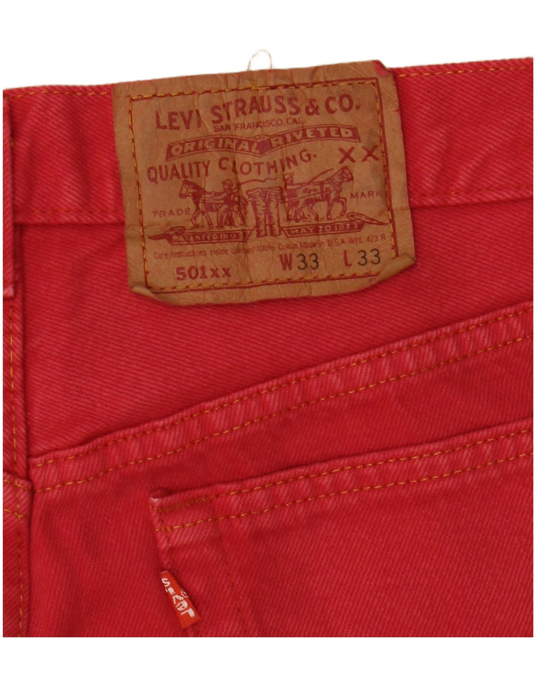 Levi's Uomo 501 Jeans dritti W33 L27 Rossi