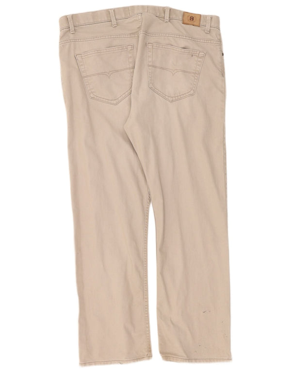 Jeans dritti da uomo Marks & Spencer blu Harbour W40 L31 cotone grigio