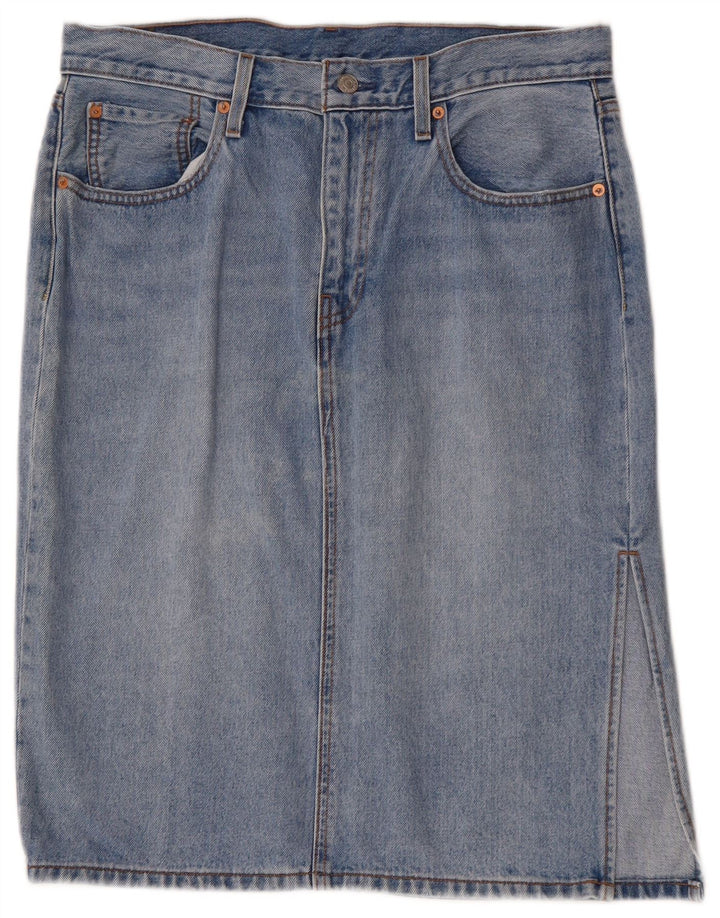 Gonna in denim da donna LEVI'S W32 grande cotone blu